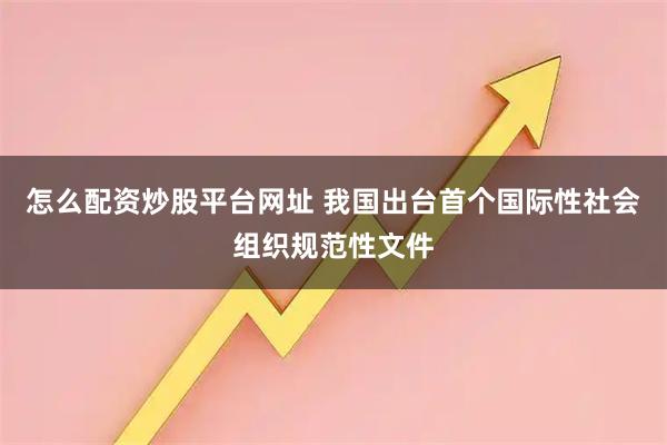 怎么配资炒股平台网址 我国出台首个国际性社会组织规范性文件